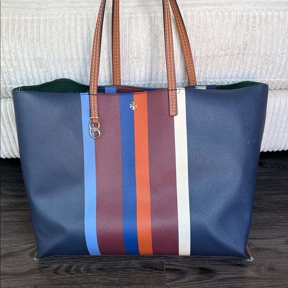 Tory Burch Multicolor Striped Tote